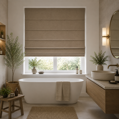 Modern bathroom featuring a freestanding tub, plants, and stylish fixtures.
